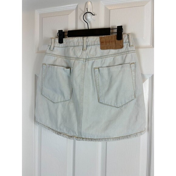 One Teaspoon Brando Womens 2020 Mini Skirt Size 25 Cotton Jean Button Fly R3 - Picture 4 of 12